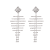 Gorgeous Fashion Jewellery: 7cm Long Dramatic Sparkly Geometric Statement Earrings (M229)
