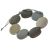 Beautiful Fashion Jewellery: Adjustable Grey Cord Bracelet with Silvery Grey and Denim Blue Wooden Discs (SB45)E)