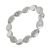 Gracee Fashion Jewellery:Matt and Shiny Silver Tone Dimpled Pebbles Bracelet (M544)