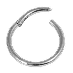 1.0mm Gauge Titanium Hinged Segment Clicker Ring  (1.0mm x 7/10/12mm) (C52)