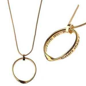 vSisters Quote Gold Necklace: 