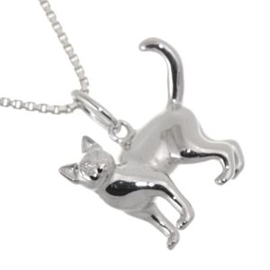 Lovely Sterling Silver Jewellery: Curious Cat Pendant