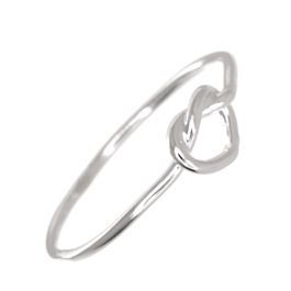 Sterling Silver Jewellery: Delicate Ring with Simple Love Knot