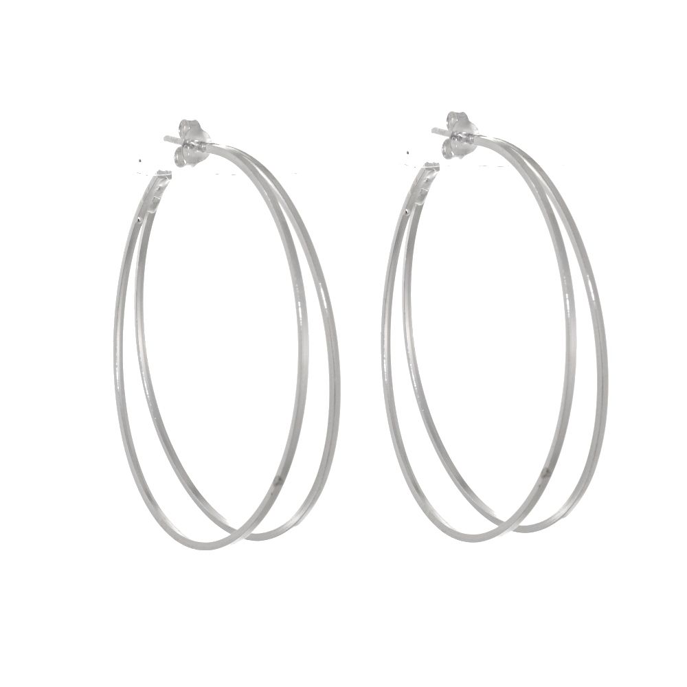 Sterling Silver Extra Large Chunky Hoop Earrings Square Tube Hoops |  Silverly